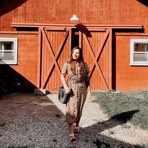 Leopard Print Short Sleeve Dress Size Small from A New Day